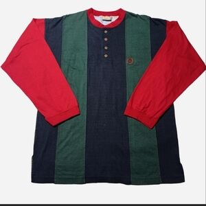 Vintage 90's Bugle Boy Long Sleeve Shirt Color Block